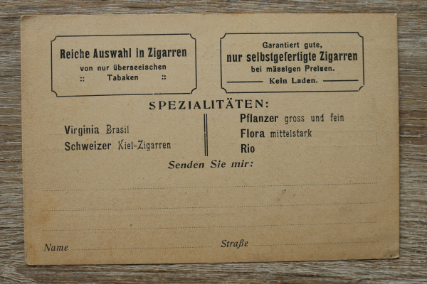 AK München / 1910-1940 / Geschäftspost / firma Georg Träger / Zigarrenbagrikation / Zigarren Fabrik / Rosenheimerstrasse 108